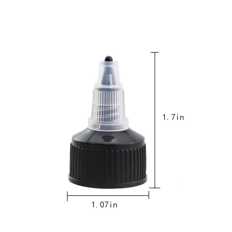 Caishun 20PCS Conical Squeeze Bottle Replacement Caps 24mm Neck Diameter Multifunctional Screw on HDPE Dispensing Cover Suitable for Spice and Paint Making - Image 2